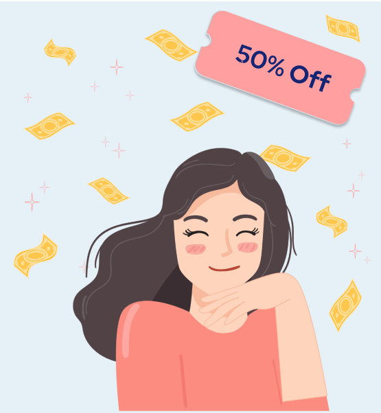 happy woman money
